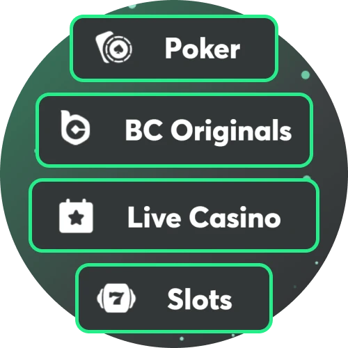 BC Game offers a variety of casino games to suit every taste.