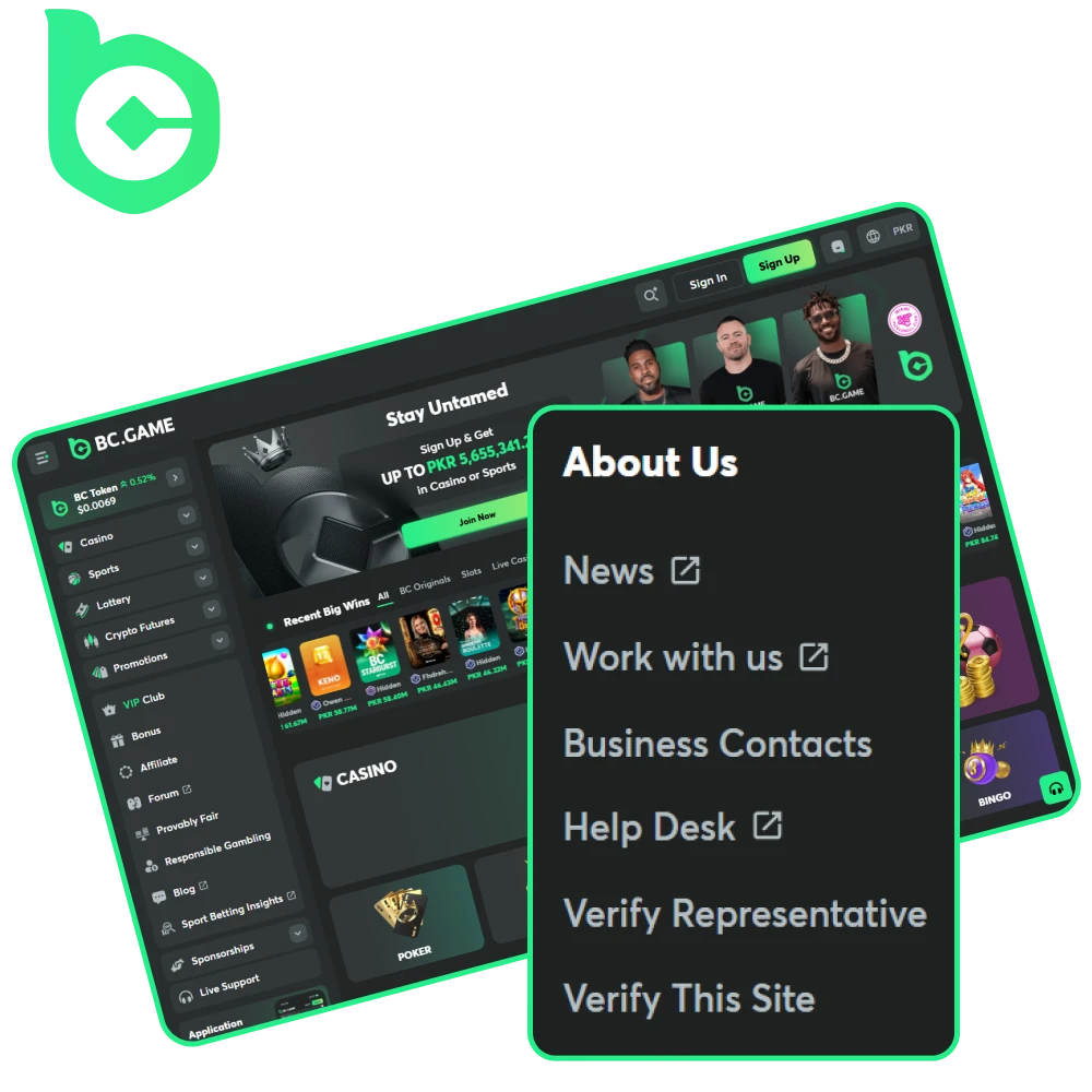Learn more about BC Game casino.