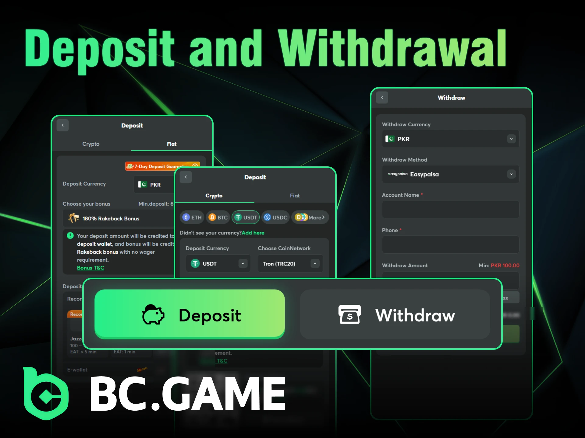 BC Game provides convenience in payment systems.