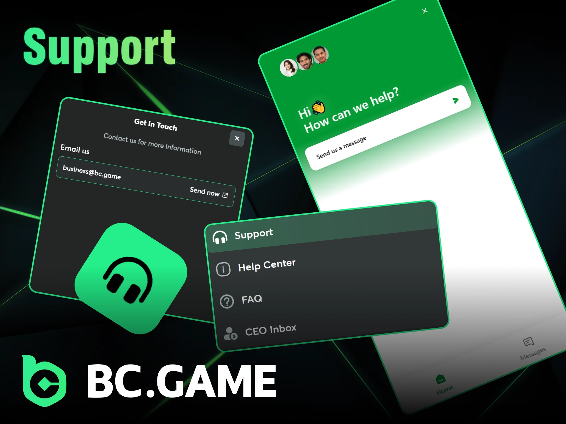 If you have any questions about the BC Game app, you can ask them in support.