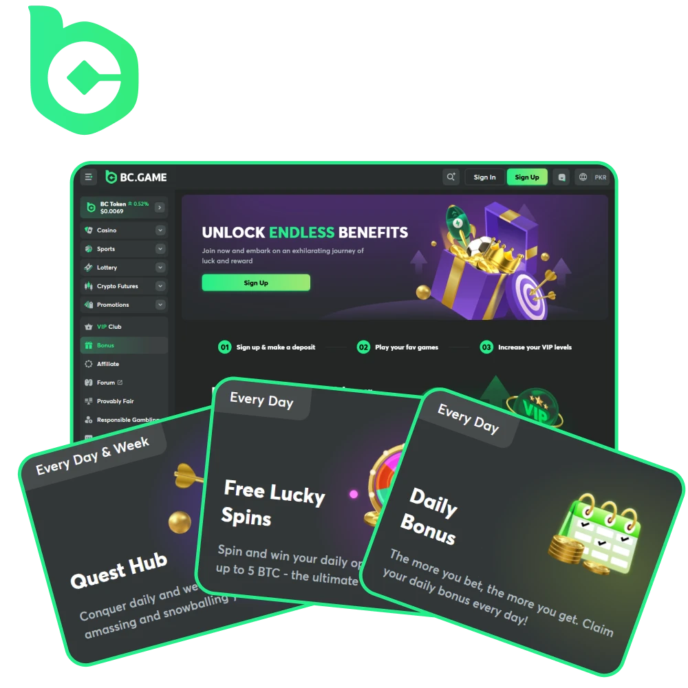 Go to BC Game and claim your bonuses.