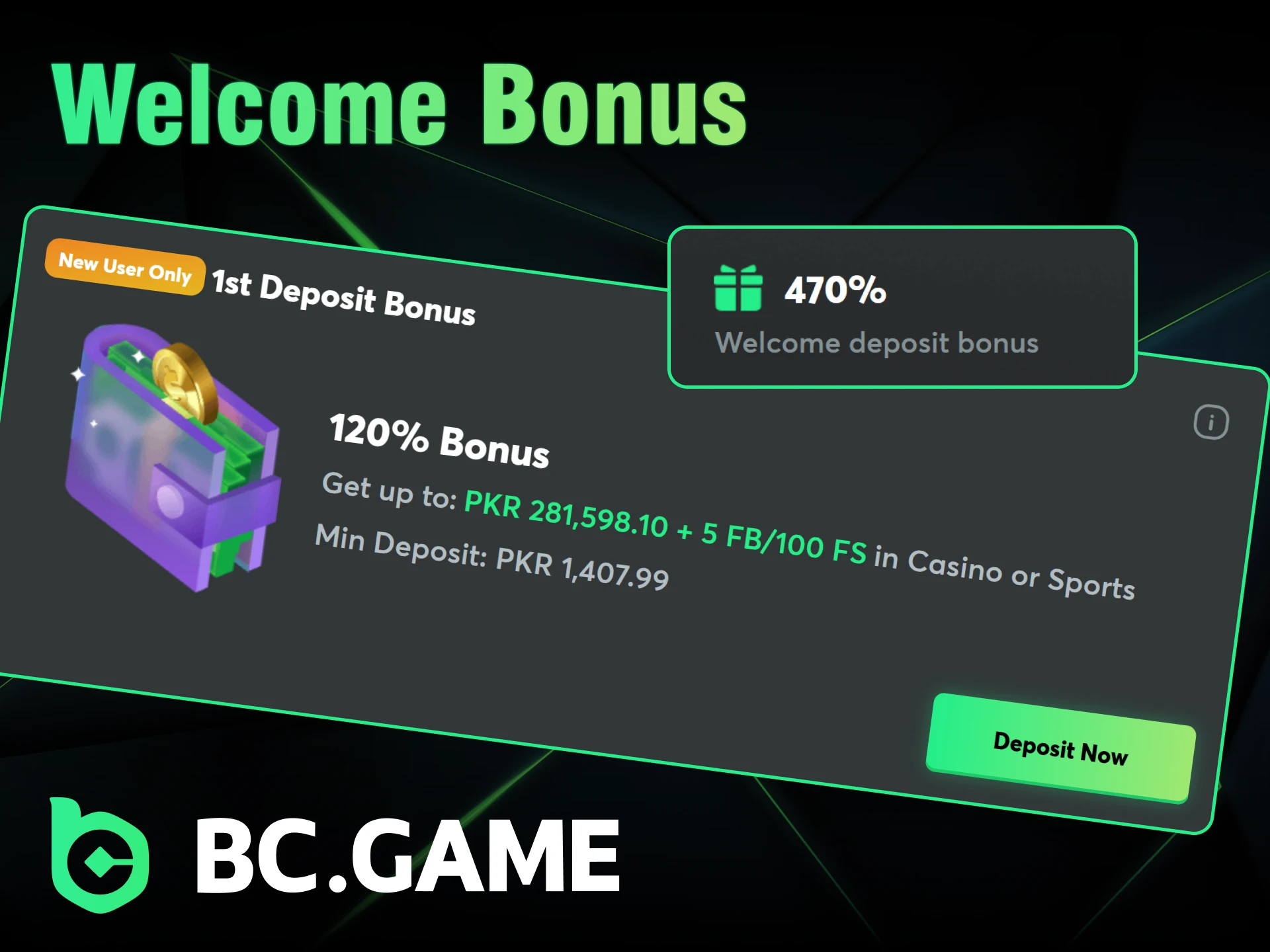 Visit BC Game and claim your Welcome Bonus.