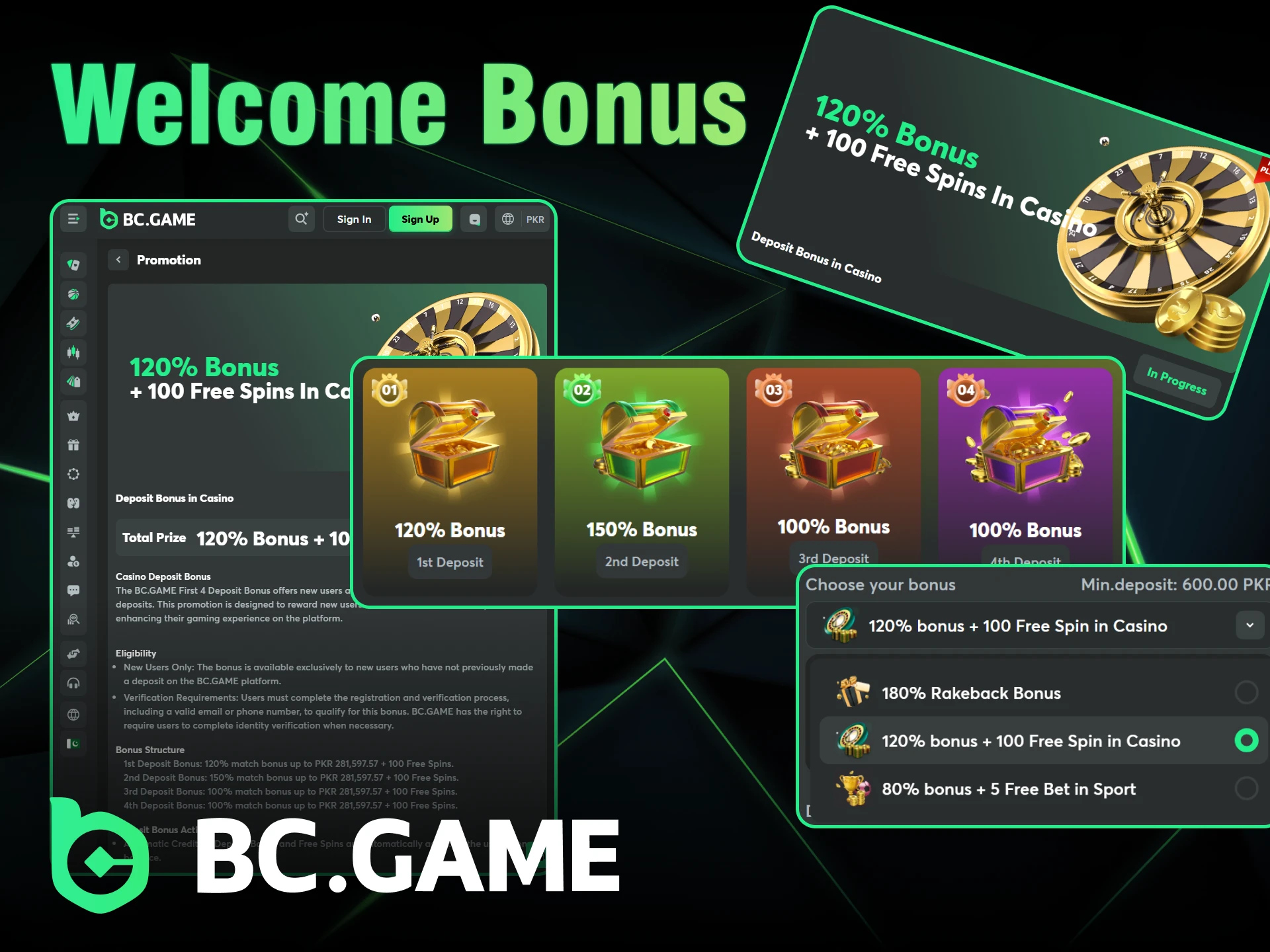 Visit BC Game and take advantage of the welcome bonus in casino games.