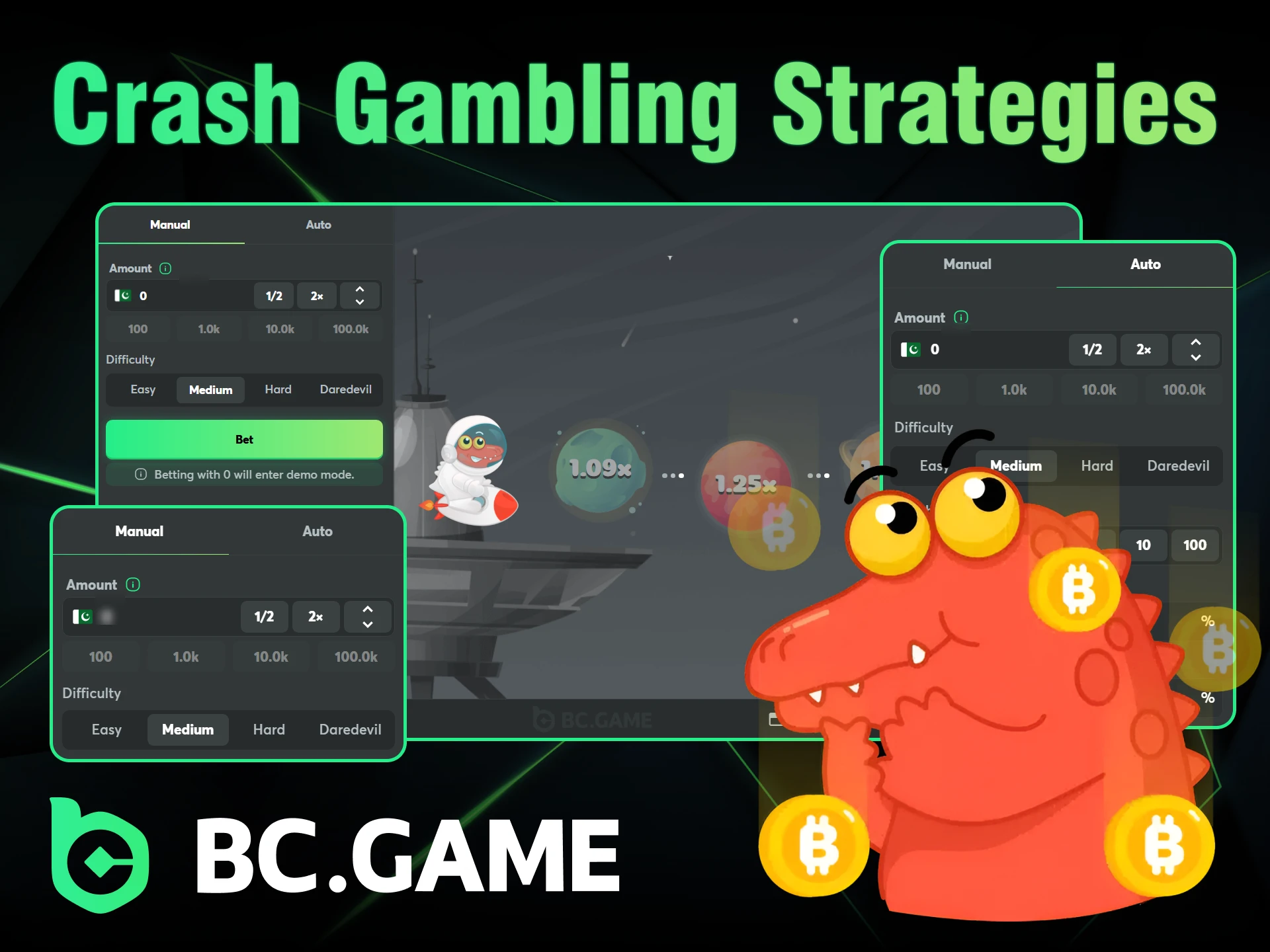 Try some strategies in BC Game crash games to win more.