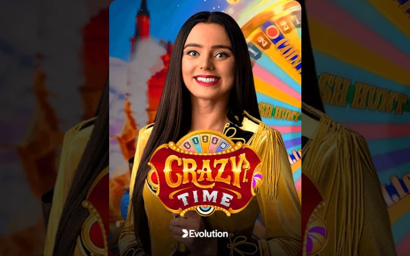 Join the live host on the Crazy Time show and win very big rewards.
