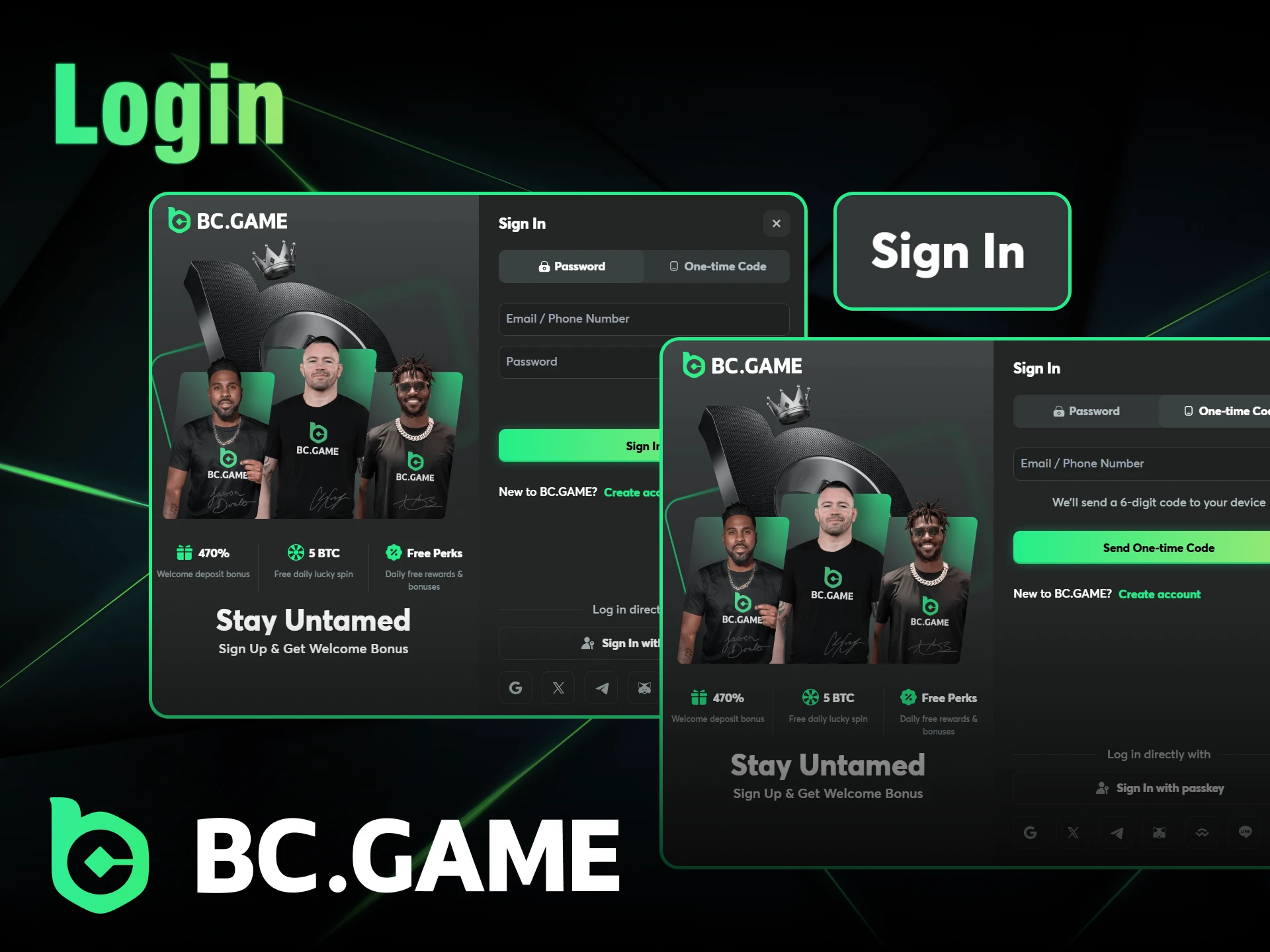 Log in to your BC Game account to start placing bets.