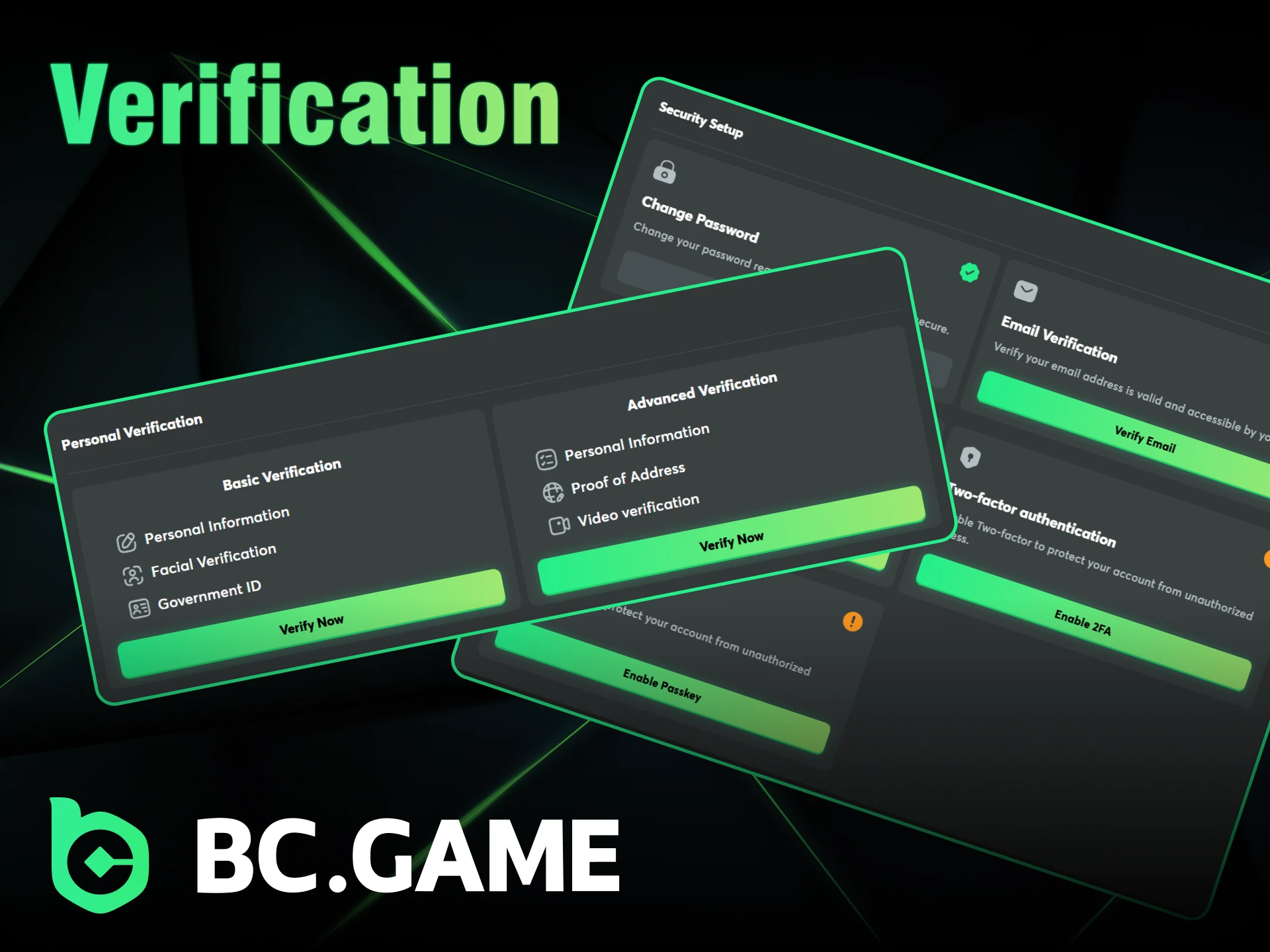You need to verify your account on BC Game.