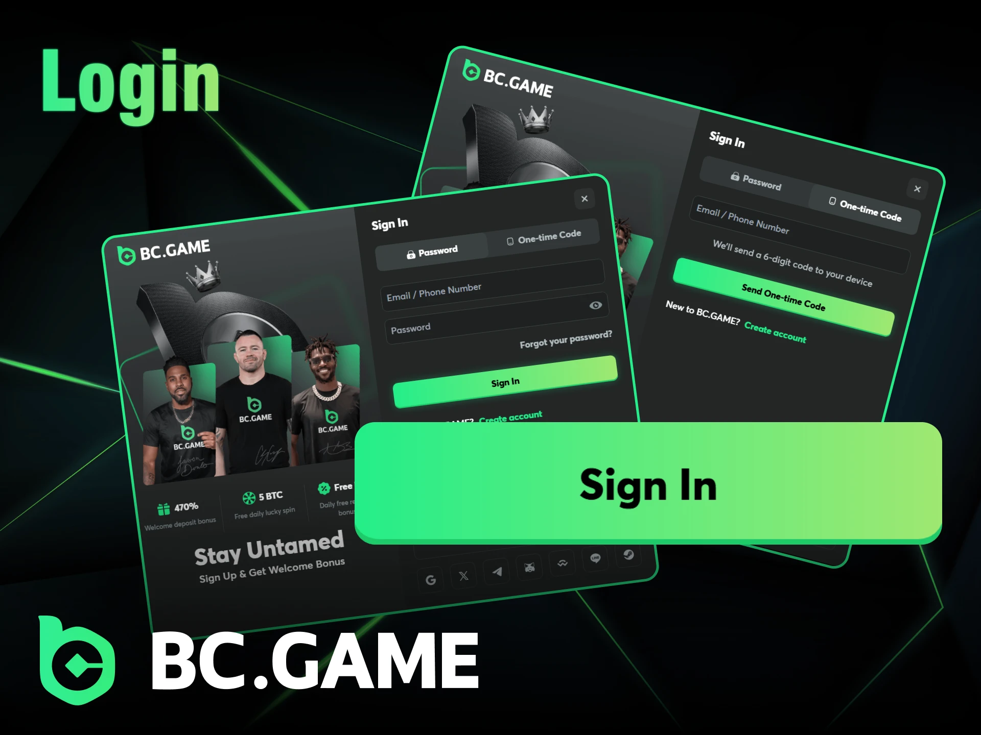 After registering, you will have an account and can log in to BC Game.
