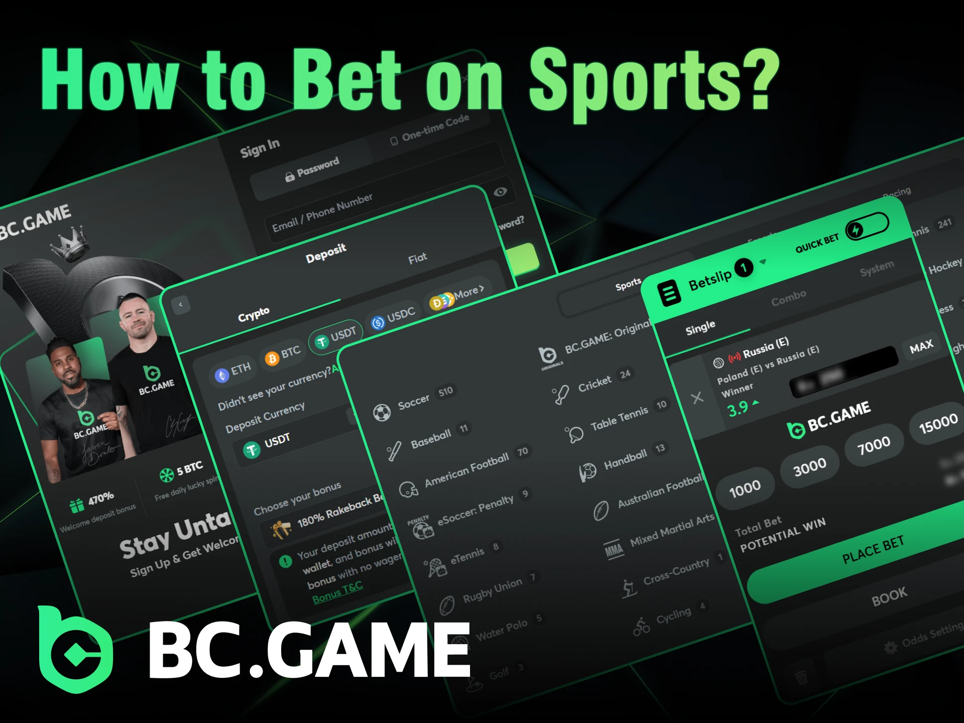 Start betting on sports soon on BC Game.
