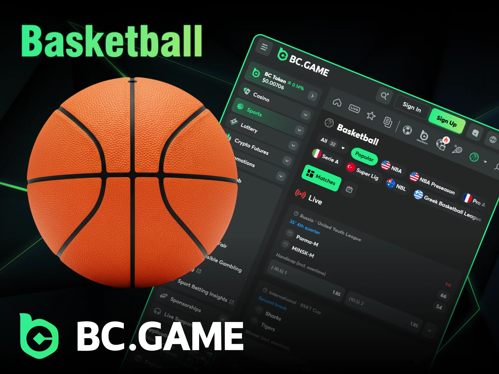 Win big with basketball bets at BC Game.
