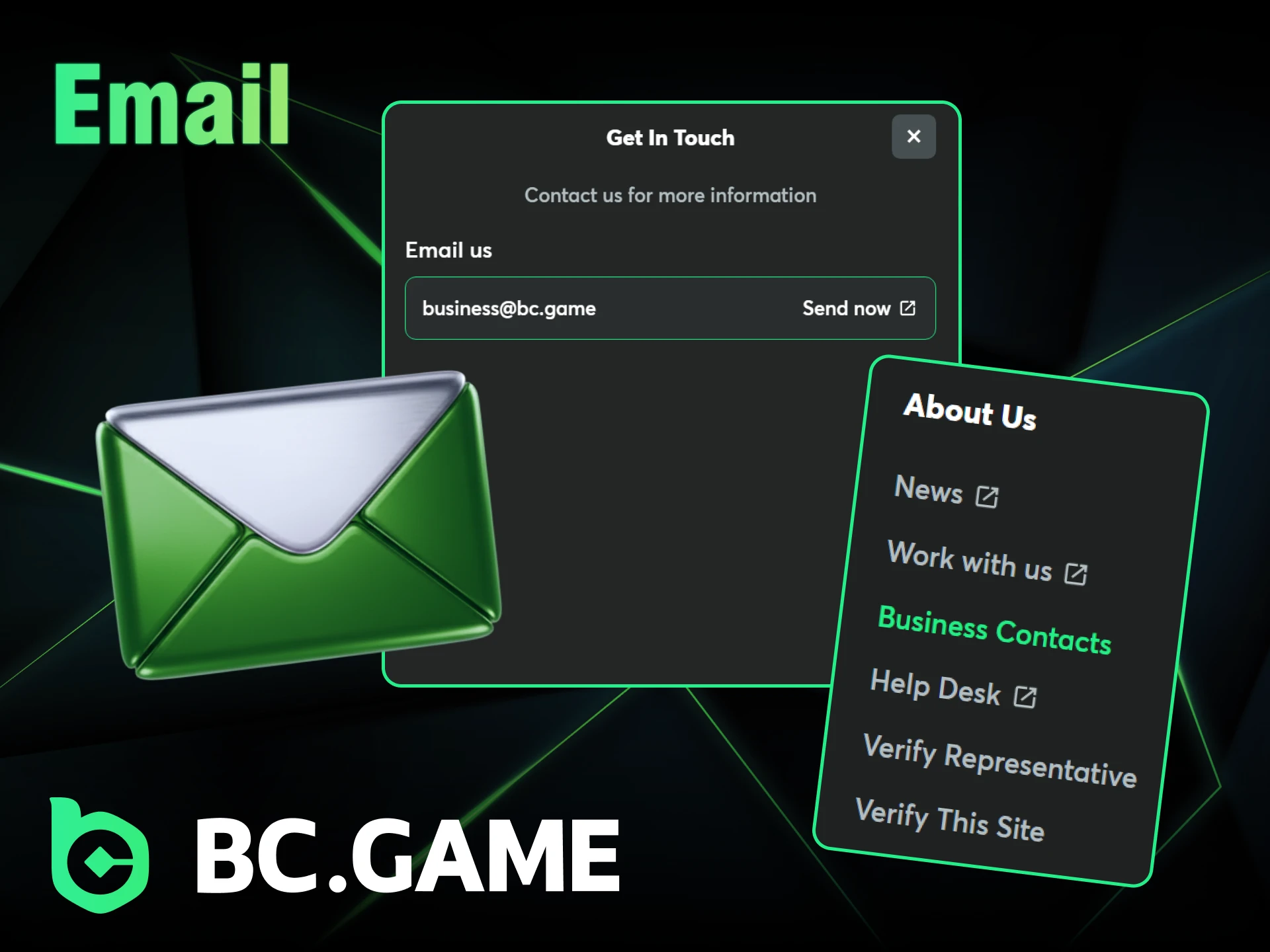 Email BC Game for assistance.