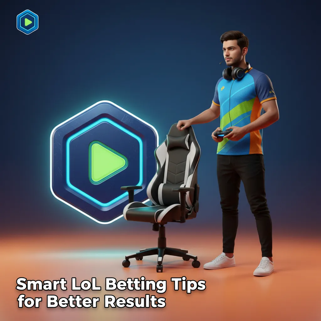 LoL betting tips infographic: bankroll 1–2%, specialize by region, track patches 14.x, watch drafts, compare odds.