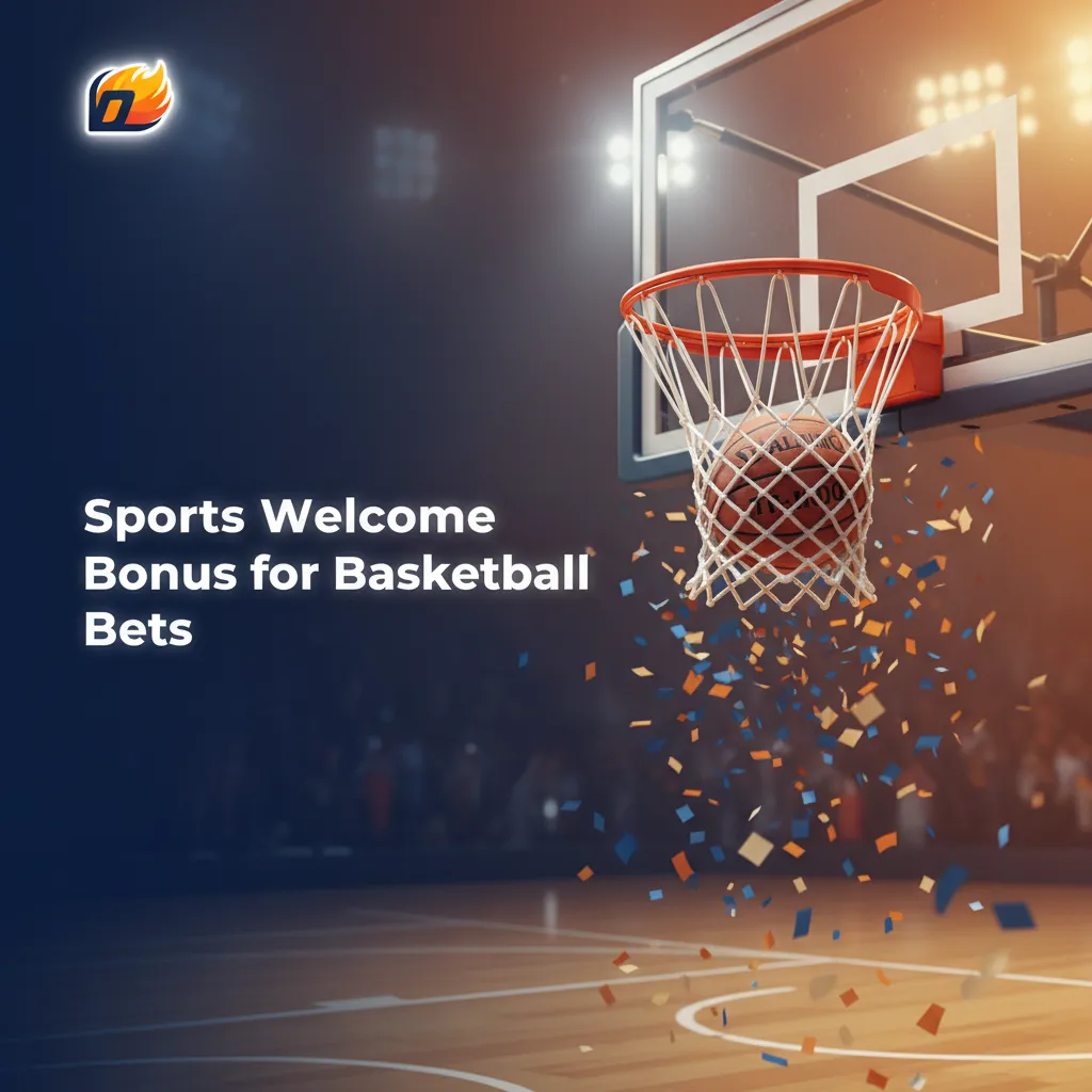 Sports Welcome Bonus banner for basketball bets; new users get bet credits or matched boost on first settled wager.