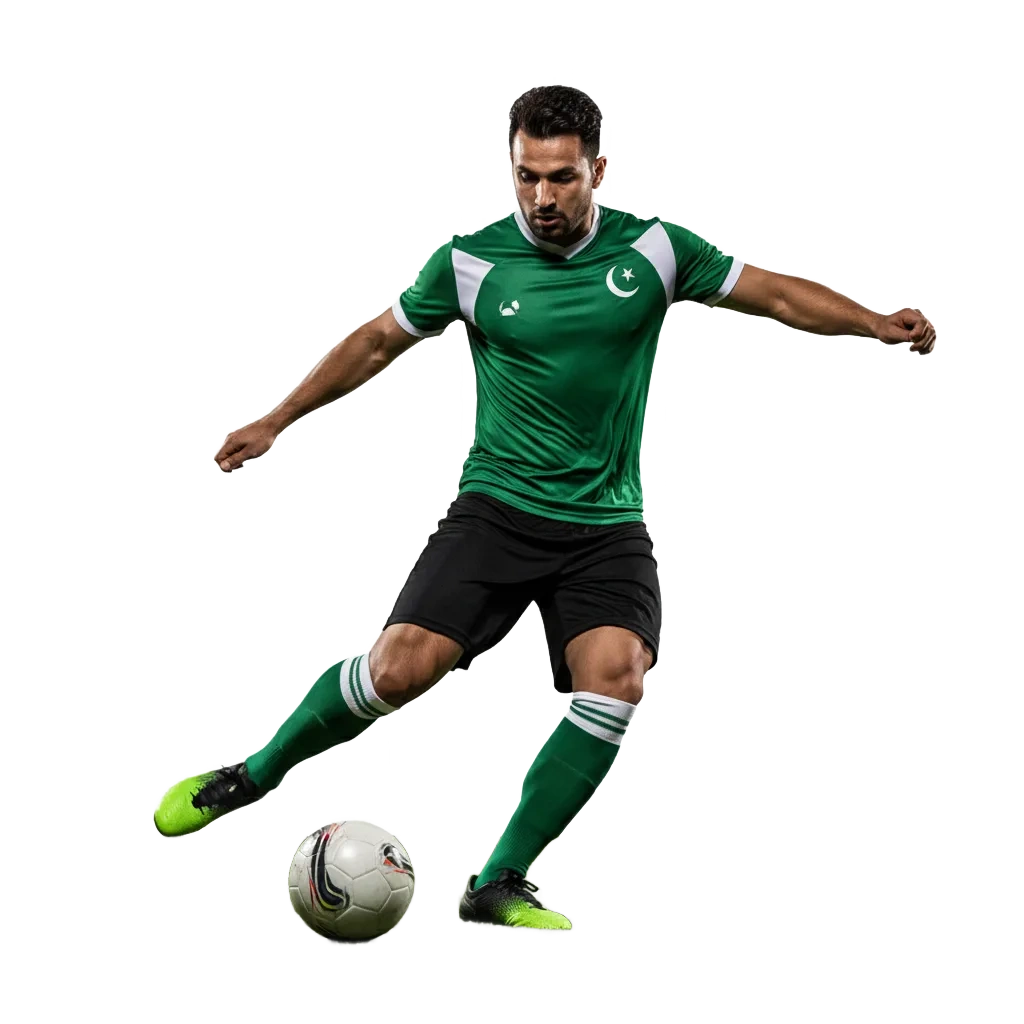 Mobile football betting app showing live odds and bet slip, with 360% welcome bonus for Pakistan users on BC Game.