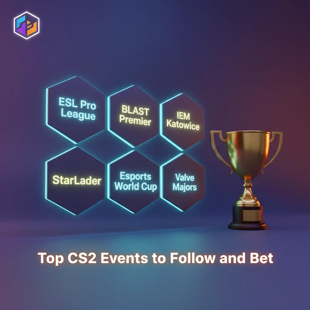 Top CS2 tournaments for betting: ESL Pro League, BLAST, IEM Katowice, IEM Cologne, Valve Majors, Esports World Cup.